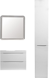 Style Line Мебель для ванной Бергамо Мини 60 подвесная белая Люкс антискрейтч Plus – фотография-12